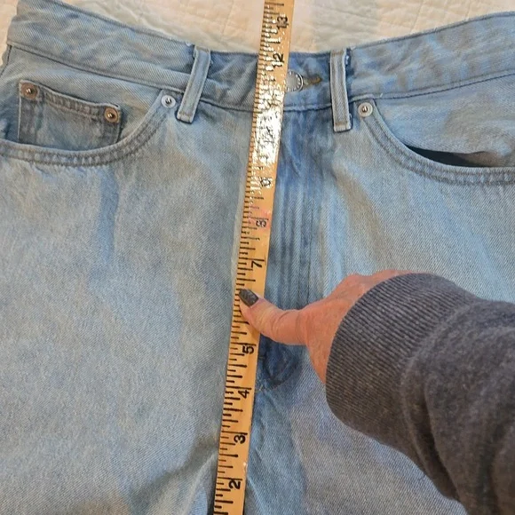 Everlane A Line Shorts Womens 27 Waist High Waisted Cotton Light Wash - Picture 8 of 10